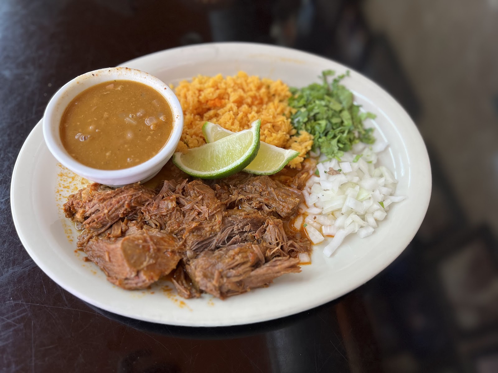Taco plate at Taqueria El Charro de Jalisco